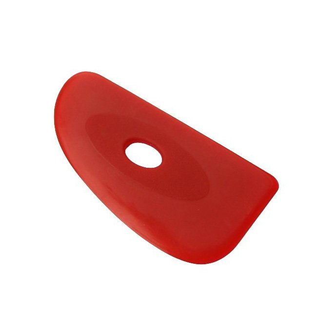 Mini Plastic Rib Red Sillicon Rib - 10.5cm X 5cm - Van Tuyl Kilns and Furnaces